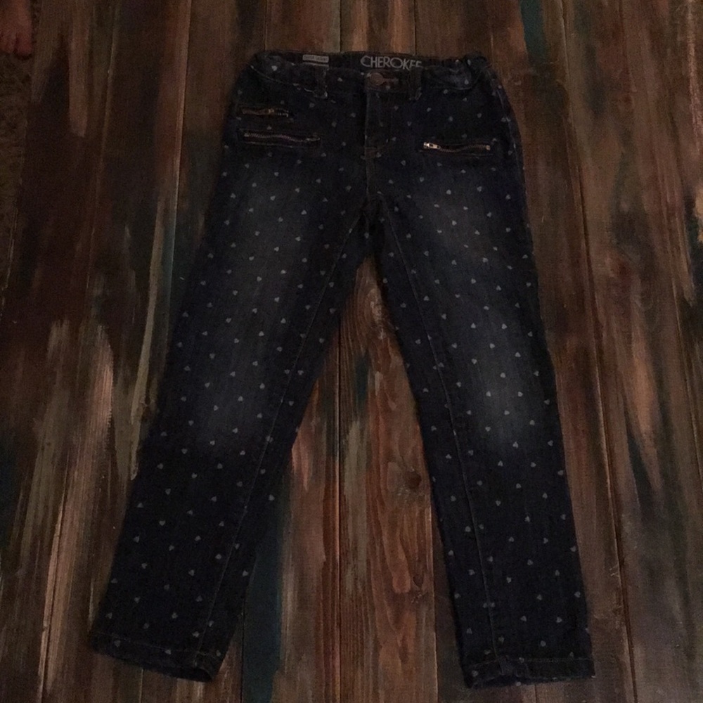 Girls heart ankle jeans